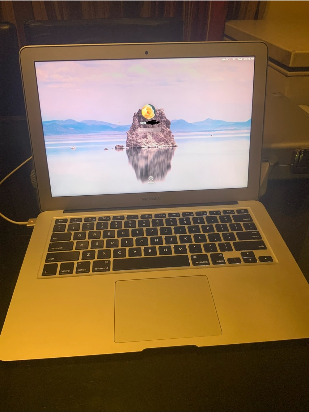 Apple MacBook Air A1466 with password lock. I know password but has admin.